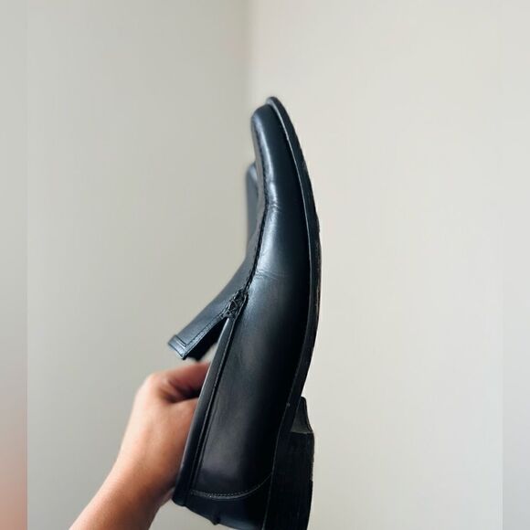 DONALD PLINER MEN’S BLACK LEATHER SHOES SIZE 8.5 - Picture 7 of 9